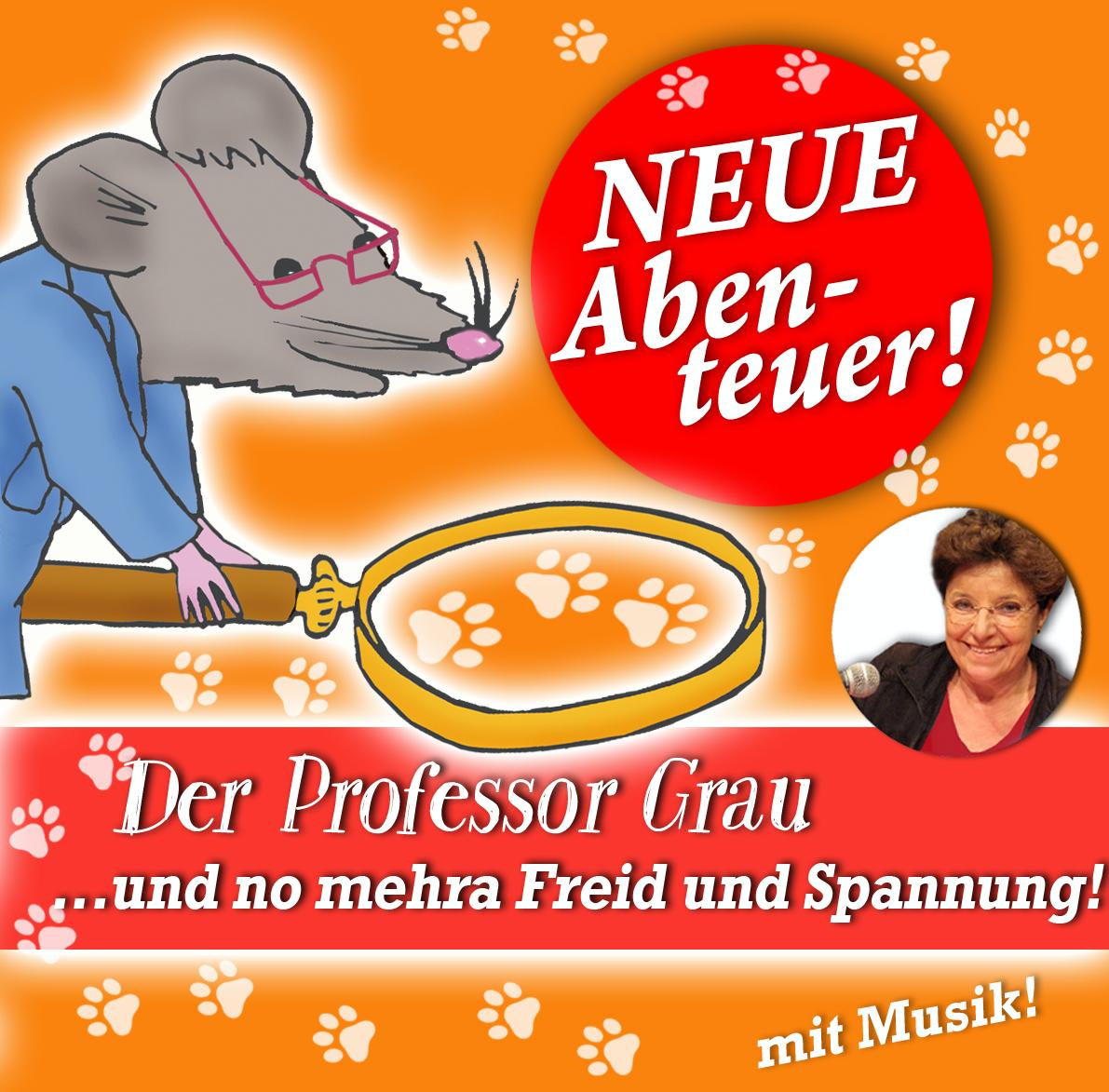 Der Professor Grau und nagelneue lustige Abenteuer! Natürlich mit der Professor-Grau-Musik! Als MP3 zum sofort Runterladen!